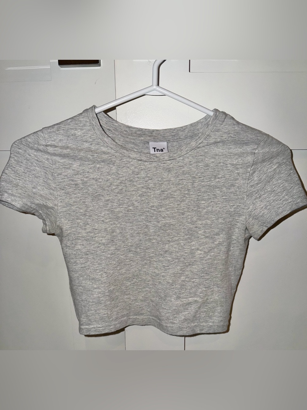Tna Heather Gray Crewneck Crop Top